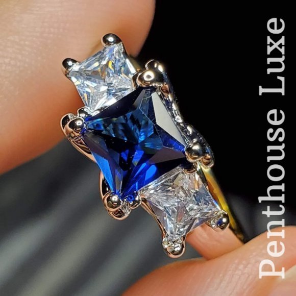 ALMOST GONE! 🔥 CLEARANCE 14k Gold & Sterling Silver Plated Princess Ring - Picture 5 of 7